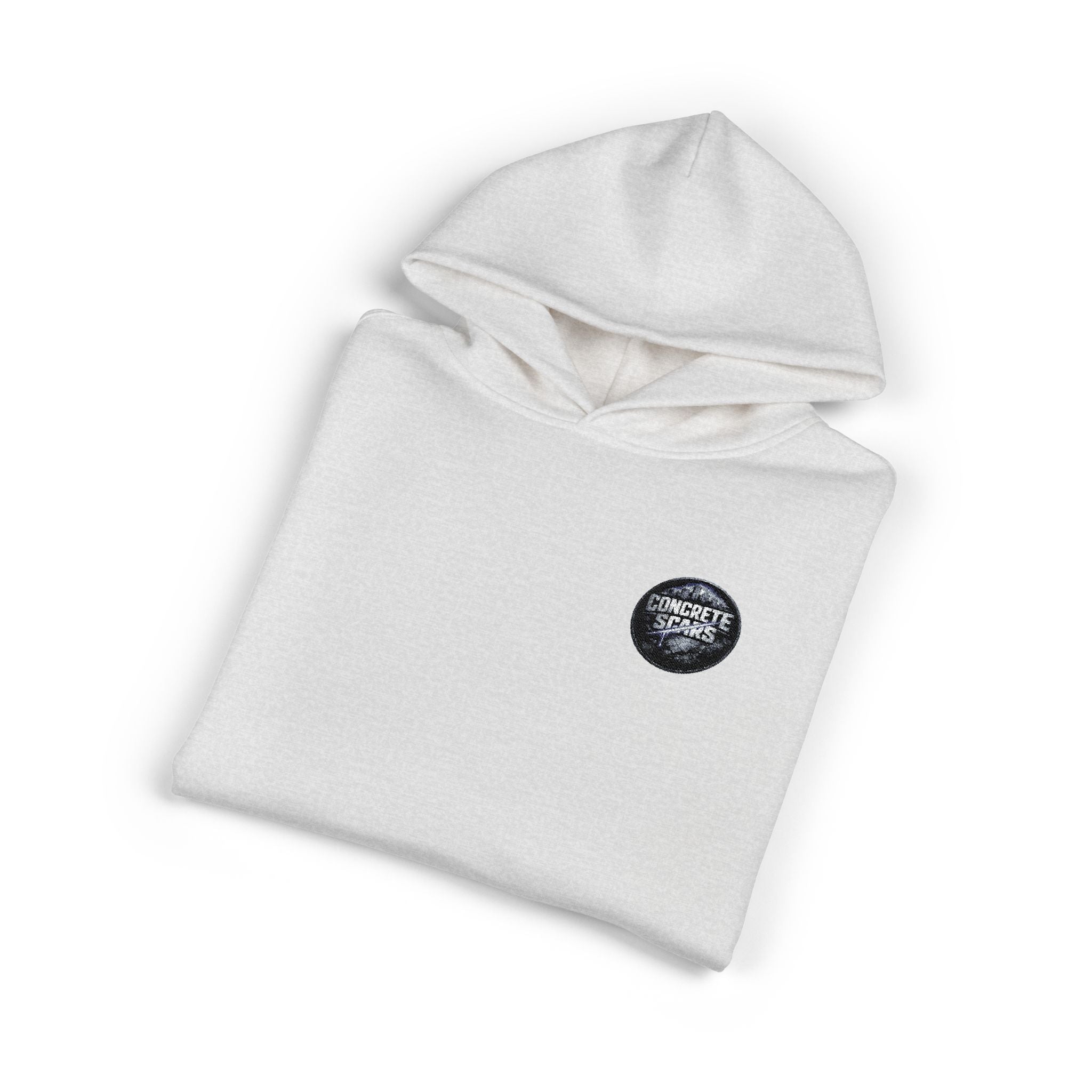 Relaxed Hoodie — Minimal Black & White Moon Emblem Hoodie