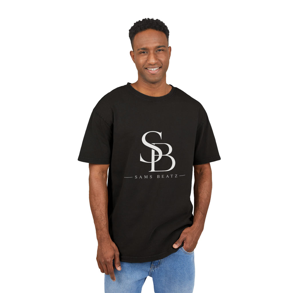 SB Logo Acid-Wash Oversized Tee — Sams Beatz Graphic T-Shirt