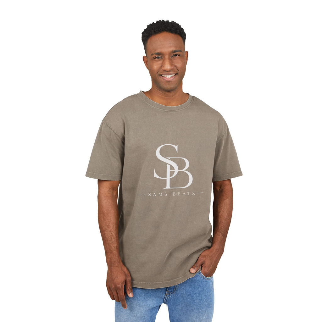 SB Logo Acid-Wash Oversized Tee — Sams Beatz Graphic T-Shirt
