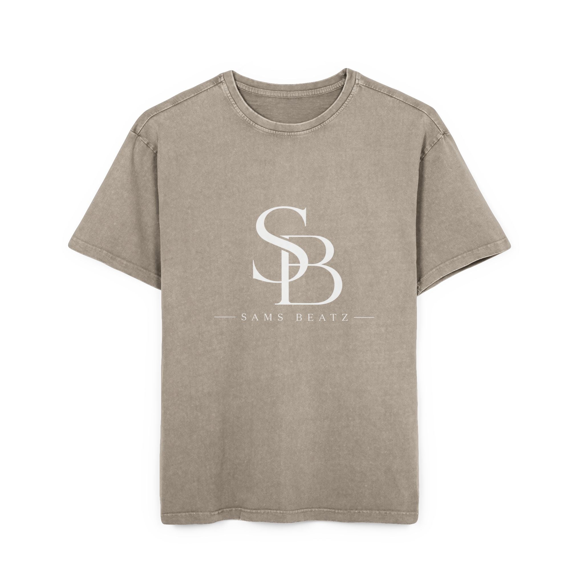 SB Logo Acid-Wash Oversized Tee — Sams Beatz Graphic T-Shirt
