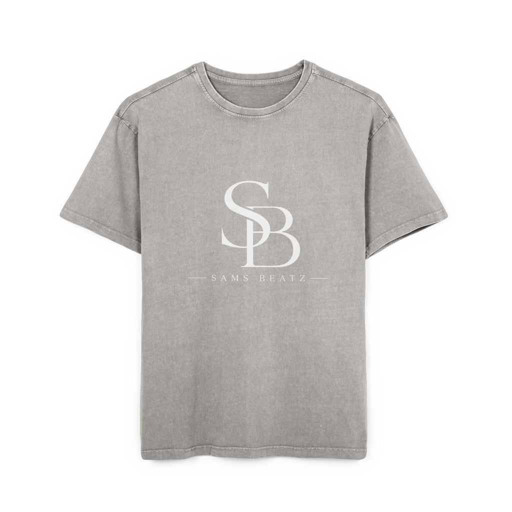 SB Logo Acid-Wash Oversized Tee — Sams Beatz Graphic T-Shirt