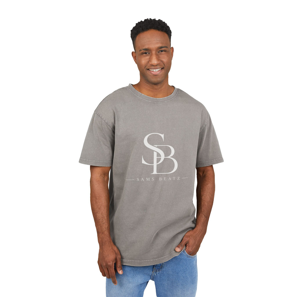SB Logo Acid-Wash Oversized Tee — Sams Beatz Graphic T-Shirt