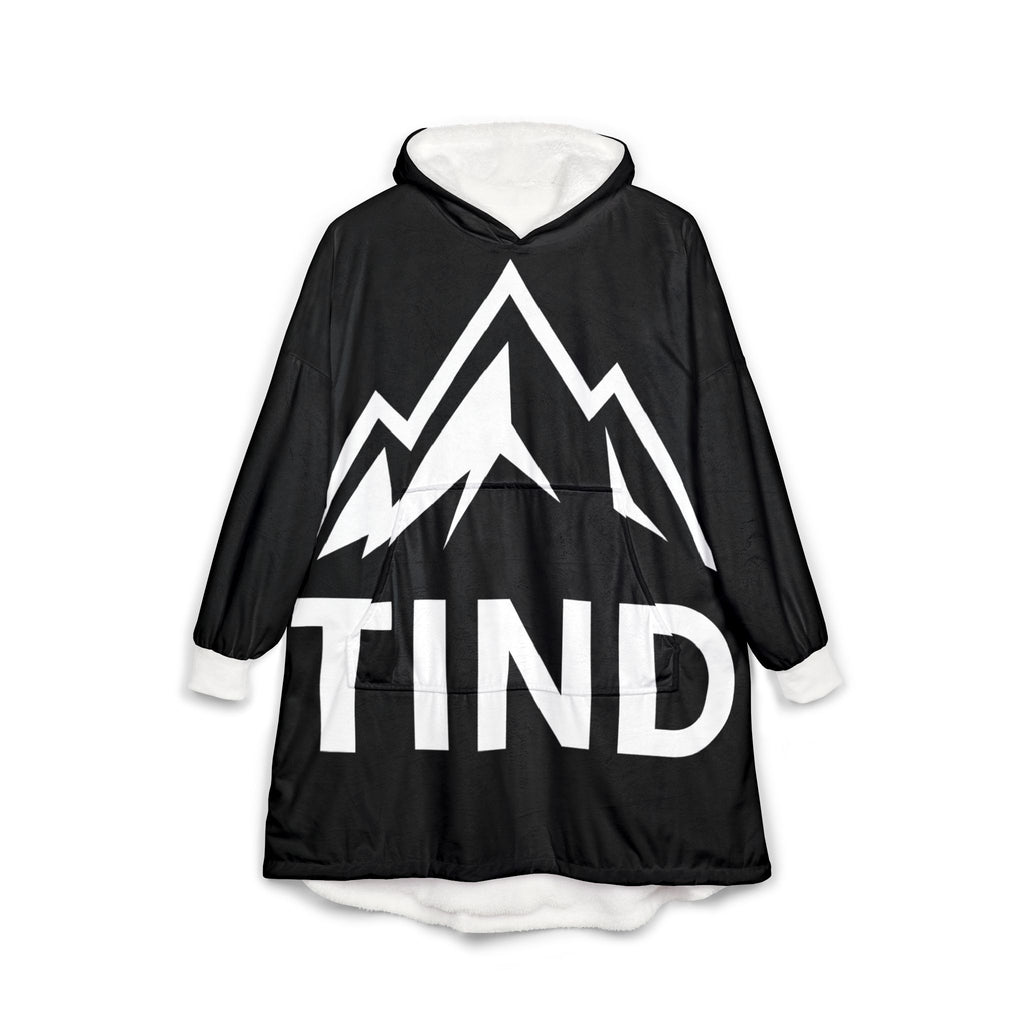 Hooded Blanket - Black Mountain 'TIND' Cozy Fleece Hoodie Blanket