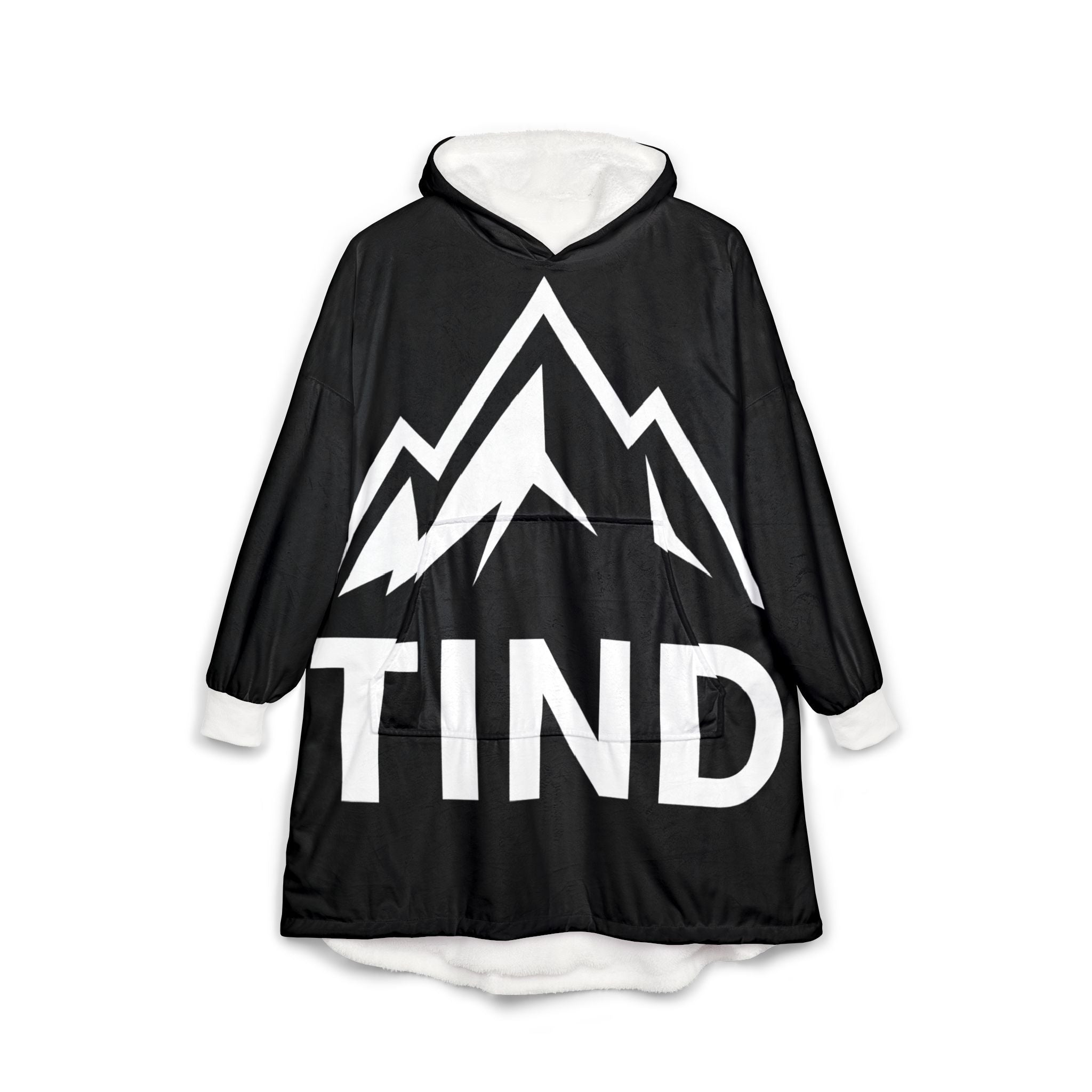 Hooded Blanket - Black Mountain 'TIND' Cozy Fleece Hoodie Blanket